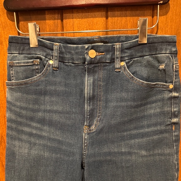 Classic Blue Distressed Women's Jeans - Picture 2 of 9